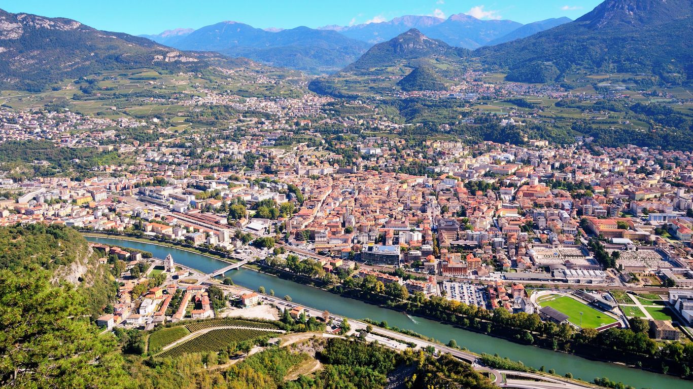 Trento Dolomites mountain backdrop