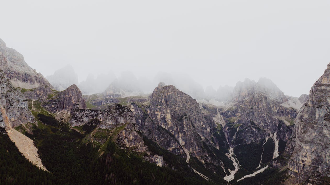 Foggy Dolomites near Trento